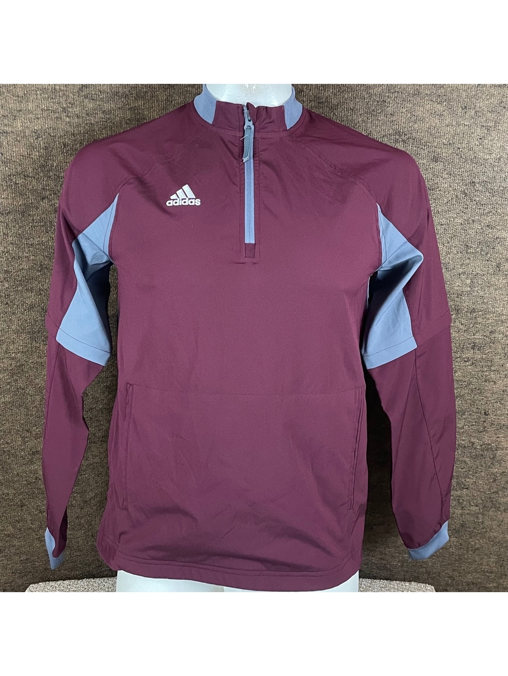 Adidas Windbreaker Men's XS 1/4 Zip Pullover Convertible Zip Off Sleeves F280